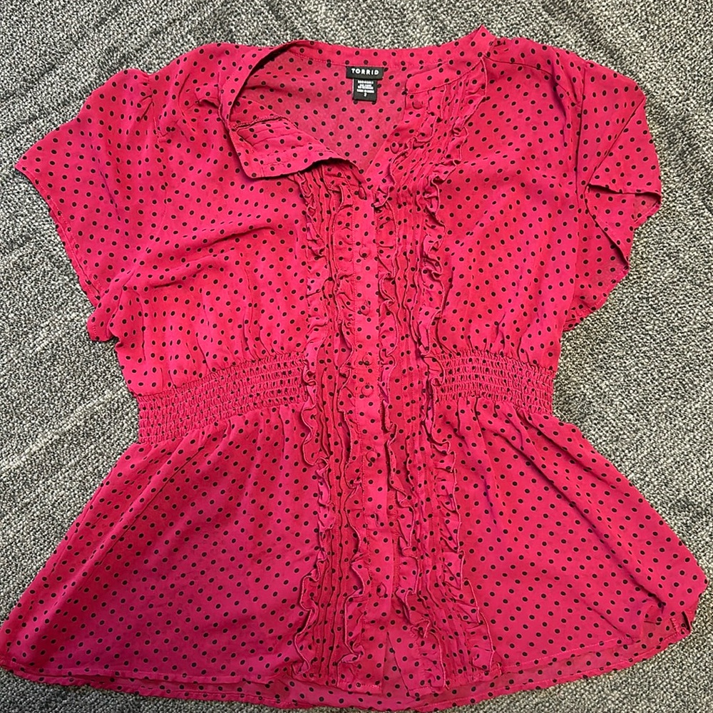 Torrid used 2x maroon and black blouse